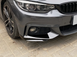 Накладки переднего бампера BMW 4 F32 / F33 / F36 ABS-пластик черный глянец тюнинг фото