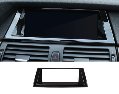 Накладка екрану центральної панелі BMW X5 E70 / X6 E71 чорна тюнінг фото
