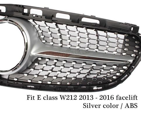 Решетка радиатора на MERCEDES W212 в стиле Diamond хром (14-16 г.в.) тюнинг фото