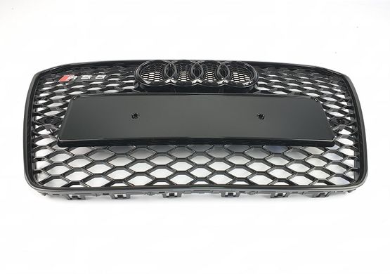 Решетка радиатора Ауди A5 в RS5 стиле, черная глянцевая (12-16 г.в.) тюнинг фото