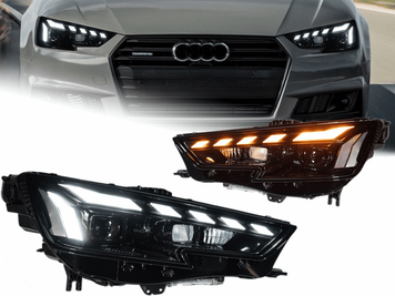 Фары Audi A4 B9 LED, DRL тюнинг фото