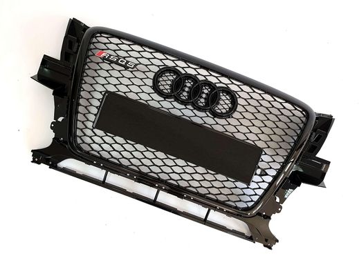 Решетка радиатора Ауди Q5 8R стиль RSQ5 черный глянец (08-12 г.в.) тюнинг фото