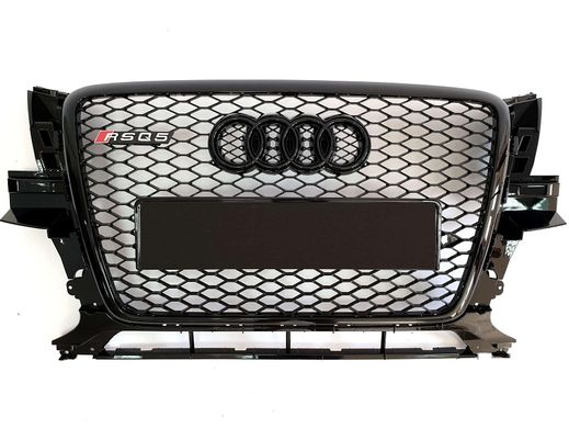 Решітка радіатора Audi Q5 8R стиль RSQ5 чорний глянець (08-12 р.в.) тюнінг фото
