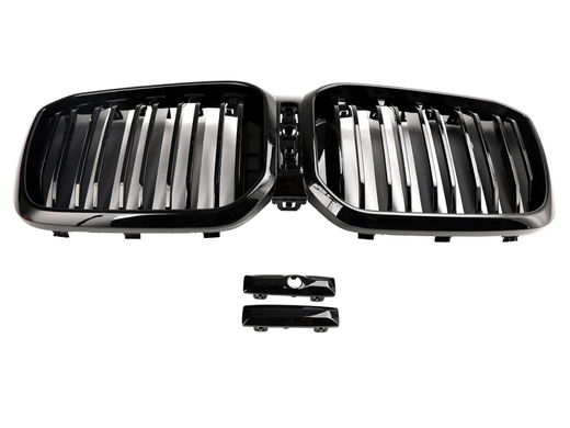 Решетка радиатора BMW X3 G01 X4 G02 (2022-2023) черный глянец  тюнинг фото