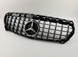 Решетка радиатора Mercedes W117 стиль GT Chrome Black (13-16 г.в.) тюнинг фото