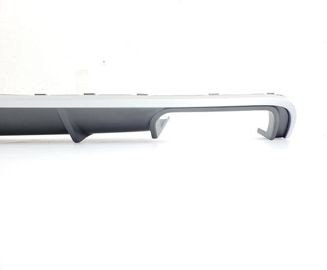 Диффузор (накладка) заднего стандартного бампера Audi A4 B9 стиль S4 тюнинг фото