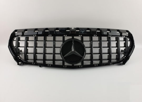 Решетка радиатора Mercedes W117 стиль GT Black (13-16 г.в.) тюнинг фото