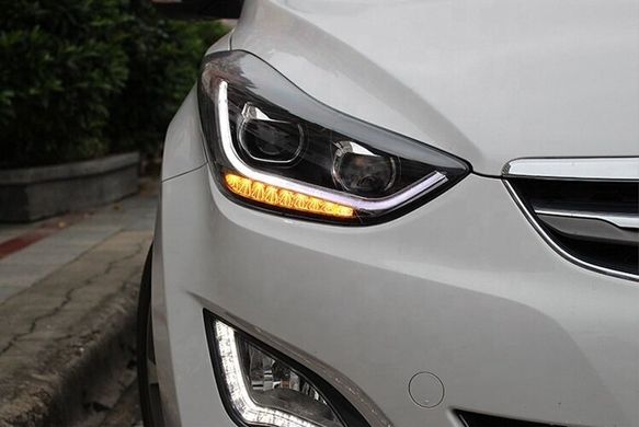 Оптика передняя, фары на Hyundai Elantra MD тюнинг фото