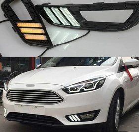 Рамки противотуманные Ford Focus с DRL вар.2 (15-18 г.в.) тюнинг фото