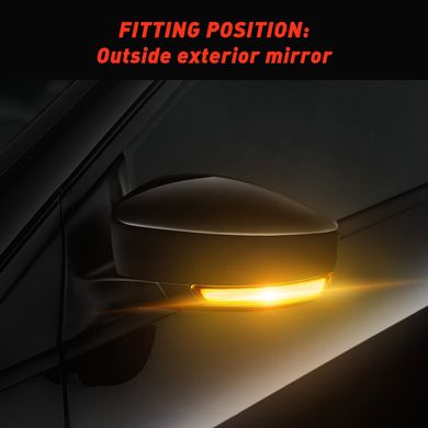 Динамічні світлодіодні покажчики повороту Ford димчаті (EUR-версія авто) тюнінг фото