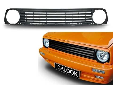 VW Golf 2 решетка радиатора под две фары черная тюнинг без значка Jom 191853653JOE