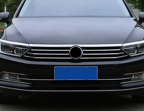 Хромовані накладки на капот і решітку Volkswagen Passat B8 (14-18 г.в.) тюнінг фото