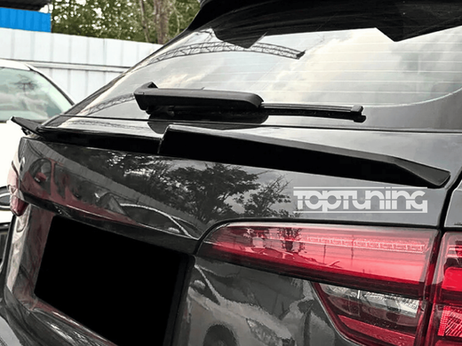 Спойлер под стекло для Audi A4 B9 Avant Travel Edition 2017-2024 годов ченый глянцевый (ABS-пластик) тюнинг фото