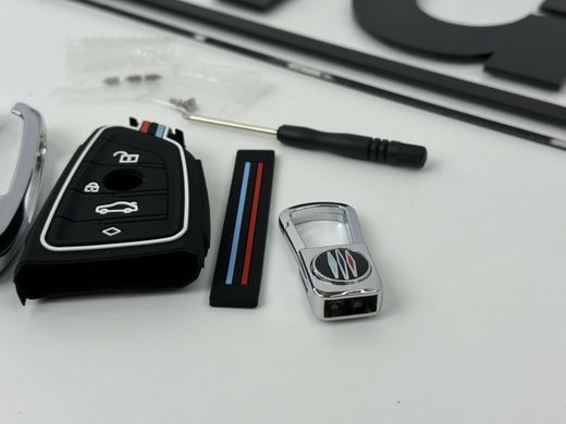 Чехол протектор на ключ для BMW F48 G30 G11 F39 F25 F15 F16 хром тюнинг фото