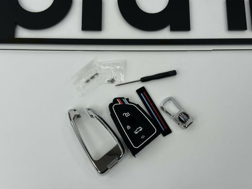 Чехол протектор на ключ для BMW F48 G30 G11 F39 F25 F15 F16 хром тюнинг фото