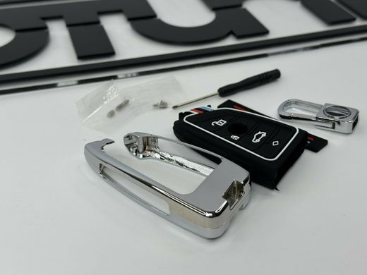 Чехол протектор на ключ для BMW F48 G30 G11 F39 F25 F15 F16 хром тюнинг фото