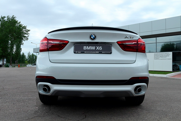 Спойлер BMW X6 E71 стиль Перформанс ABS-пластик черный глянцевый тюнинг фото