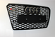 Решетка радиатора Ауди A7 G4 стиль RS7, черная глянцевая (10-14 г.в.) тюнинг фото