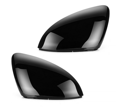 Накладки на зеркала VW Golf 7 / Touran 2 черные глянцевые тюнинг фото