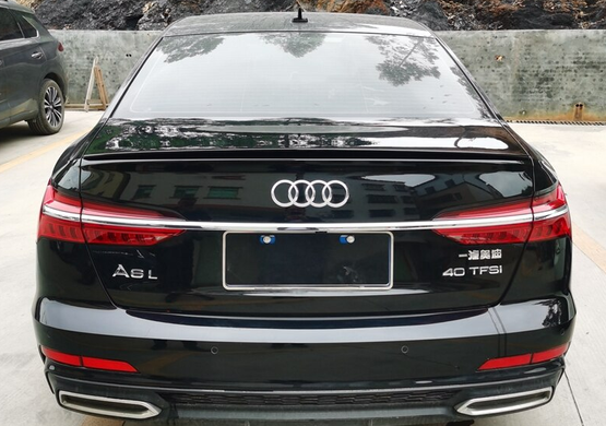 Спойлер багажника Audi A6 C8 стиль S6 чорний глянсовий ABS-пластик тюнінг фото