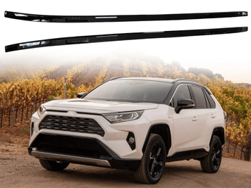 Рейлинги на крышу Toyota RAV4 (2019-2023) черные тюнинг фото