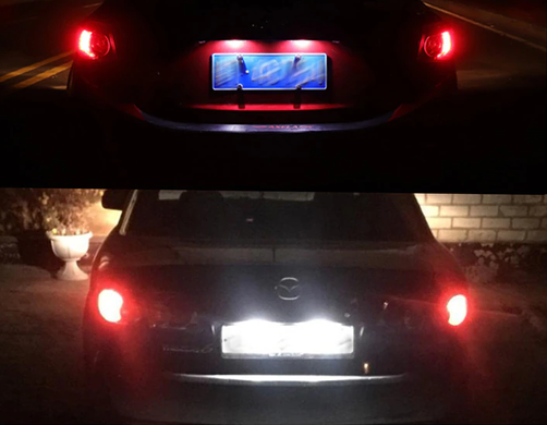 Подсветка номера (LED) Mazda 6 / CX-5 / CX-7 тюнинг фото