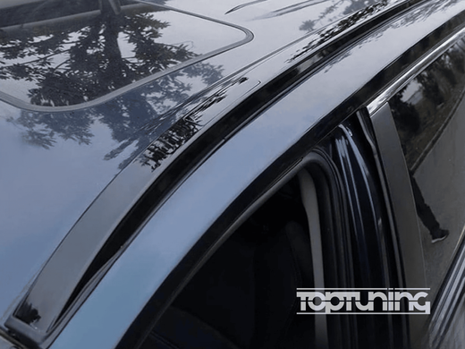 Рейлинги на крышу Toyota RAV4 (2019-2023) черные тюнинг фото