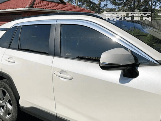 Рейлинги на крышу Toyota RAV4 (2019-2023) черные тюнинг фото