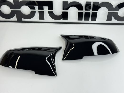 Накладки на зеркала BMW F20 F21 F22 F23 F30 F31 F32 F33 F34 X1 E84 черный глянец тюнинг фото