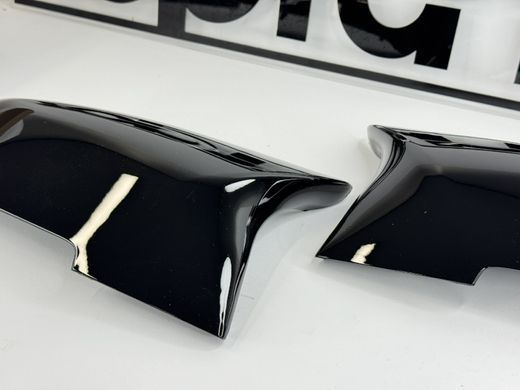 Накладки на зеркала BMW F20 F21 F22 F23 F30 F31 F32 F33 F34 X1 E84 черный глянец тюнинг фото