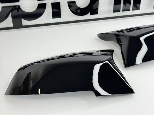 Накладки на зеркала BMW F20 F21 F22 F23 F30 F31 F32 F33 F34 X1 E84 черный глянец тюнинг фото