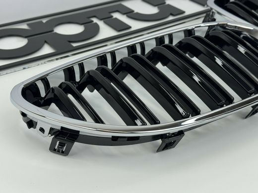 Решетка радиатора BMW E60 / E61 M черный + хром рамка тюнинг фото