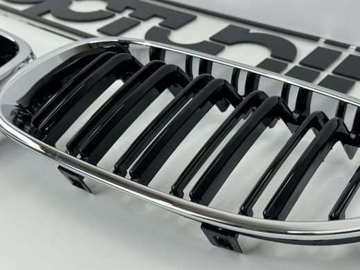 Решетка радиатора BMW E60 / E61 M черный + хром рамка тюнинг фото