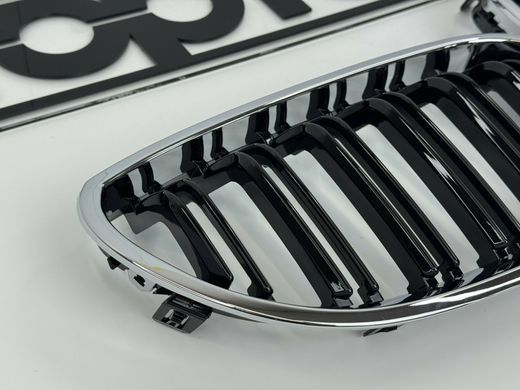 Решетка радиатора BMW E60 / E61 M черный + хром рамка тюнинг фото