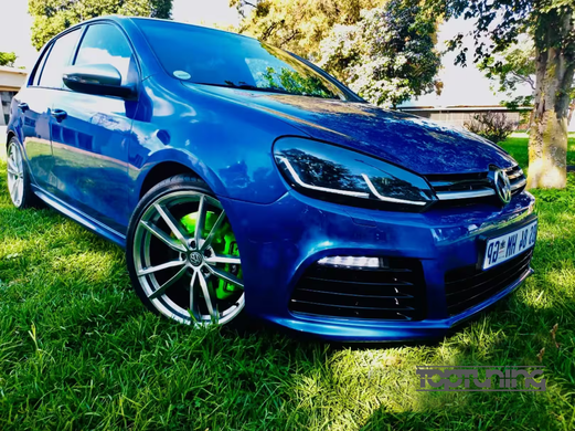 Оптика передняя, светодиодные фары на Volkswagen Golf 6 тюнинг фото