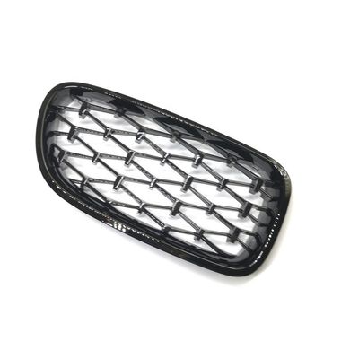 Решітка радіатора, ніздрі на БМВ F10 / F11 Diamond Style, черная (10-17 р.в.) тюнінг фото
