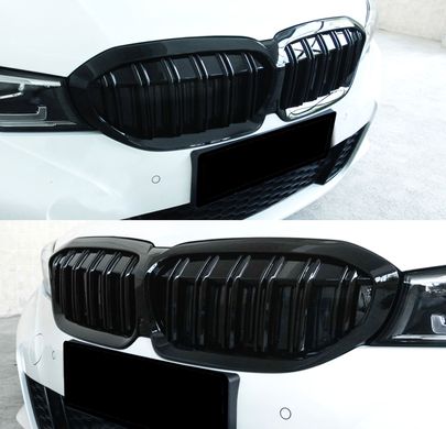 Решетка радиатора BMW G20 стиль M черный глянец (18-22 г.в.) тюнинг фото