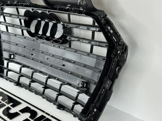 Решетка радиатора Audi A3 8V стиль RS3 черная + хром (16-20 г.в.) тюнинг фото
