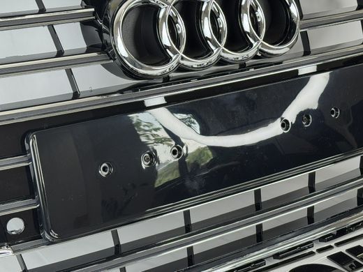 Решетка радиатора Audi A3 8V стиль RS3 черная + хром (16-20 г.в.) тюнинг фото