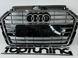 Решетка радиатора Audi A3 8V стиль RS3 черная + хром (16-20 г.в.) тюнинг фото