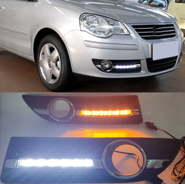 Дневные ходовые огни Volkswagen Polo с функцией поворота (05-09 г.в.) тюнинг фото