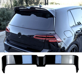 Спойлер на VW Golf 7 Hatchback черный глянцевый ABS-пластик (E-Golf) тюнинг фото