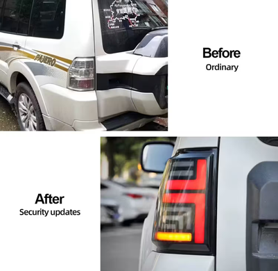 Оптика задня, світлодіодні ліхтарі Mitsubishi Pajero Montero V93 V97 тюнінг фото