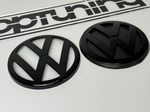 Комплект емблем фольксваген для VW Golf 4 чорний глянець тюнінг фото