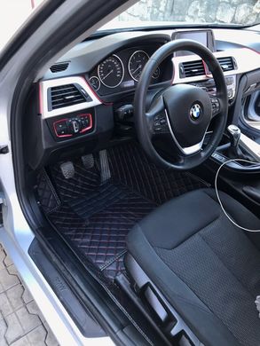 Коврики салона BMW E90 заменитель кожи тюнинг фото