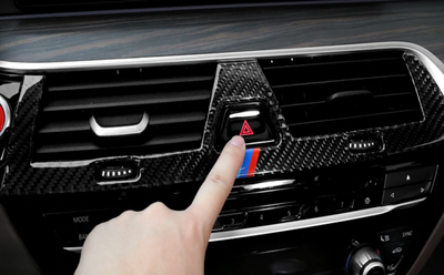 Накладка центрального кондиціонера BMW G30, карбон тюнінг фото
