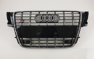 Решетка радиатора Audi A5 стиль S5 черная + хром (07-11 г.в.) тюнинг фото