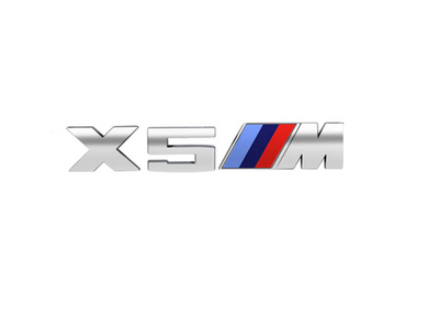 Наклейка-эмблема X5M на задний бампер BMW тюнинг фото