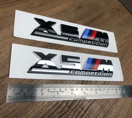 Наклейка-емблема на кузов BMW X5M Competition Black тюнінг фото