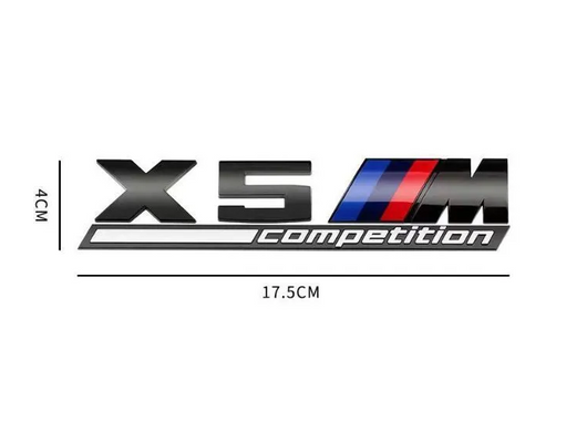 Наклейка-емблема на кузов BMW X5M Competition Black тюнінг фото